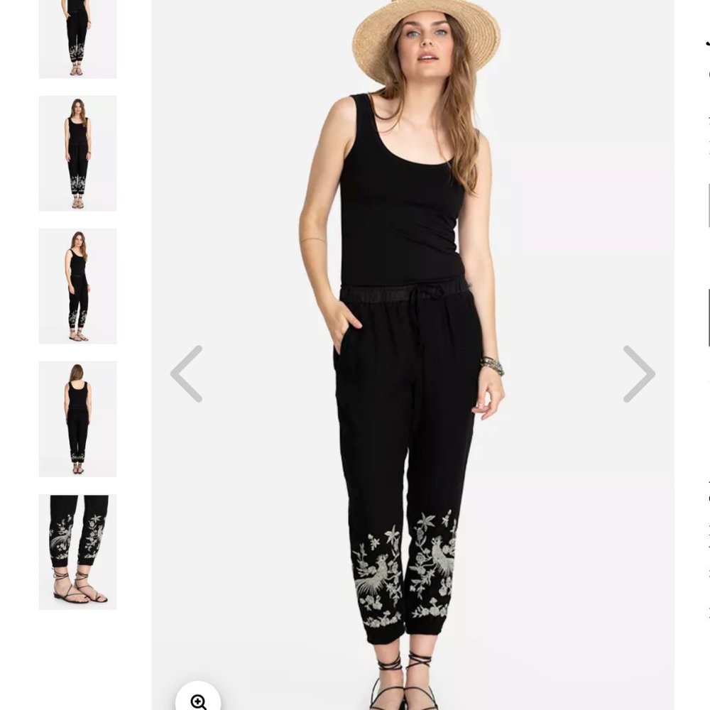 Johnny Was Oriana linen jogger pant